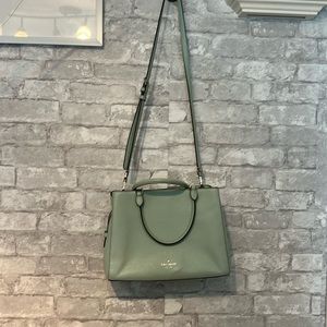 Kate Spade Leila Medium Triple Compartment Satchel Crossbody Bag Purse Handbag